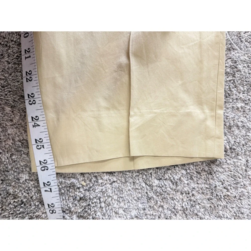Neiman Marcus Mens 36 Pleated Cotton Trousers Tan Khaki Italy Dress Pants